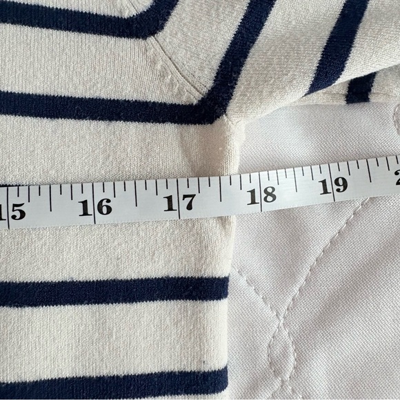 Zara Ivory and Dark Navy Stripe Sweater - Picture 11 of 12
